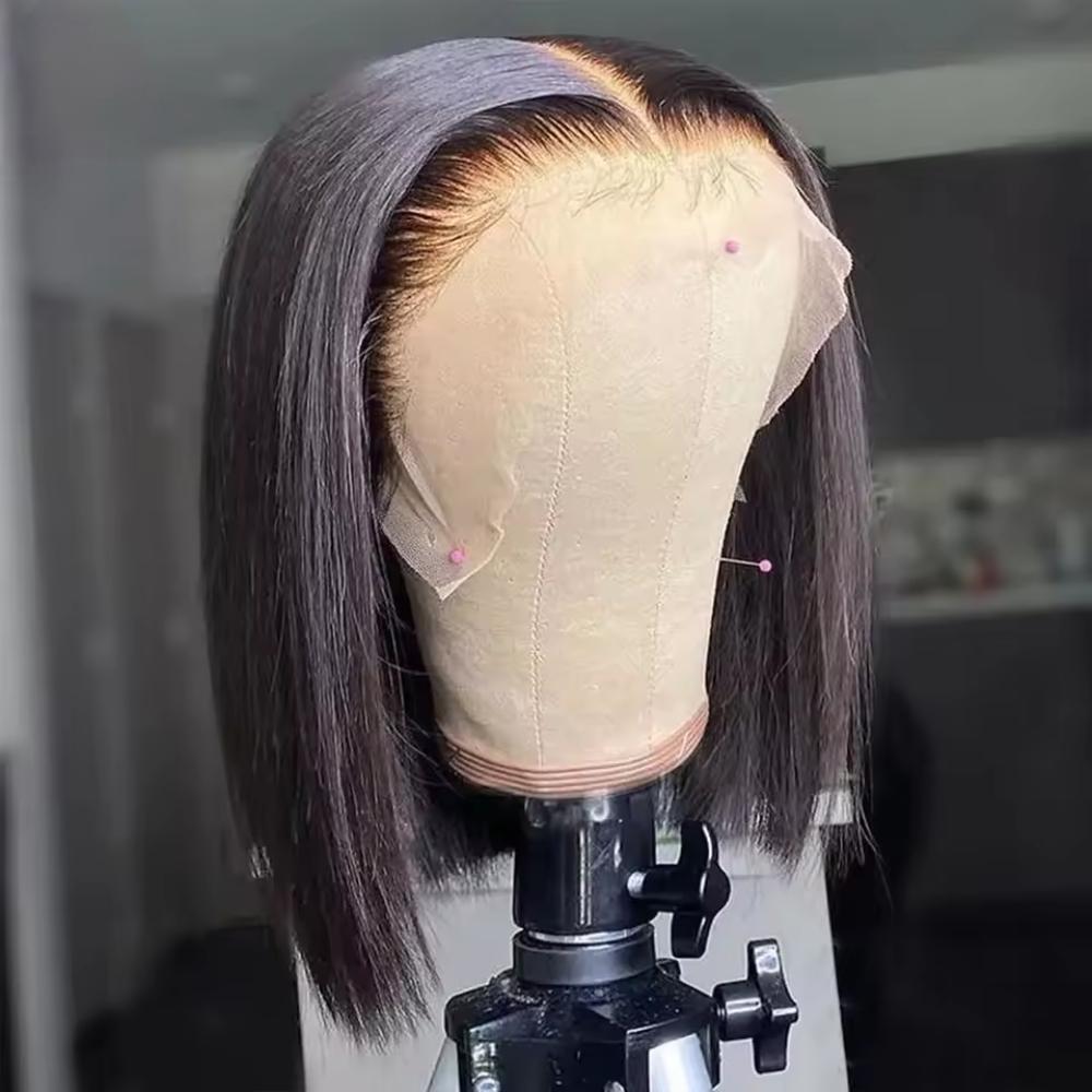 Glueless Wear And Go Human Hair Wig - 200% Dichte 8-14 Zoll Kurze Gerade