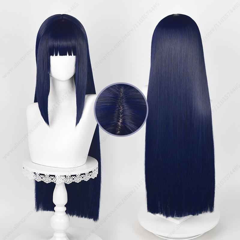 Synthetic Braided Wigs For Black Women - Hinata Hyuga Cosplay Perücke Blau Schwarz