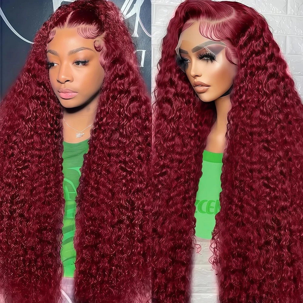 99J Burgunderrote Tiefwellen-P – Lace Front Wigs Bewertung und Preis