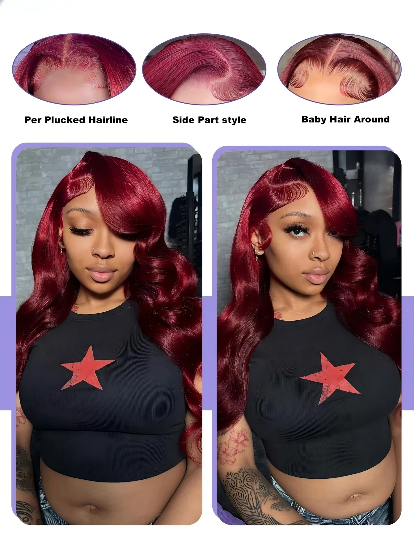 HD Transparente 99J Burgunderr – Hd Lace Frontal Wig Human Hair Pre Plucked Bewertung und Preis